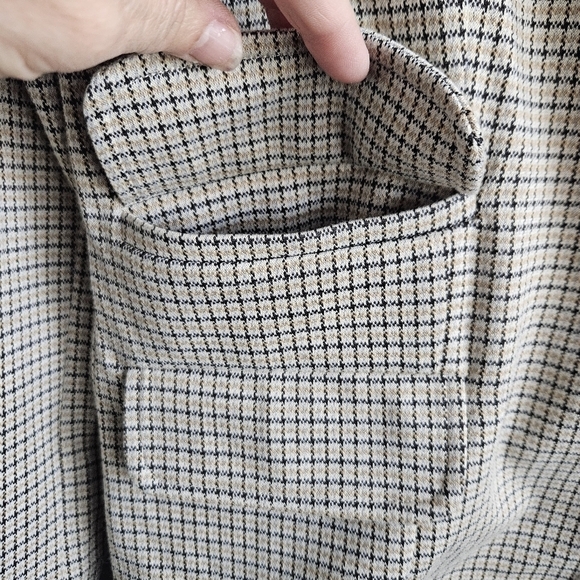 Anthropologie Maeve Womens Houndstooth Collegiate Knit Blazer Jacket Preppy Sz L - Picture 5 of 9